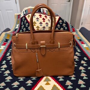 Tuscany Leather Bag with gold hardware